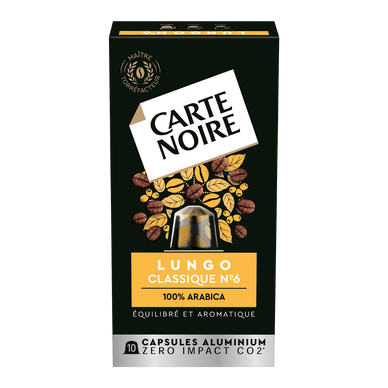 Café capsules Lungo CARTE NOIRE - Compatible NESPRESSO - x80 - Super U,  Hyper U, U Express 