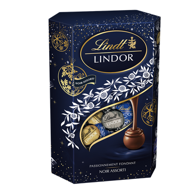 Chocolat noir assortiment LINDOR LINDT : la boite de 337g à Prix
