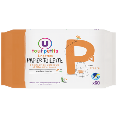 Papier toilette humide sensitive x50 - Super U, Hyper U, U Express 
