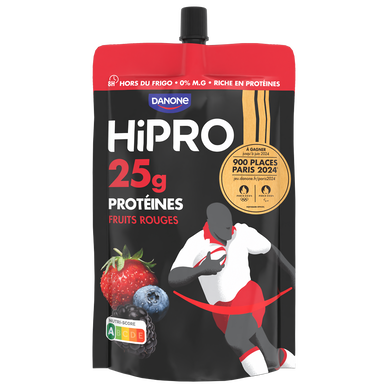 Spécialité laitière à boire hyper protéinée HiPRO Saveur Fraise-Framboise
