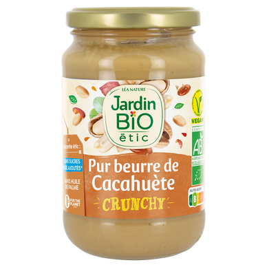 Beurre de cacahuète crunchy bio, Sans additifs