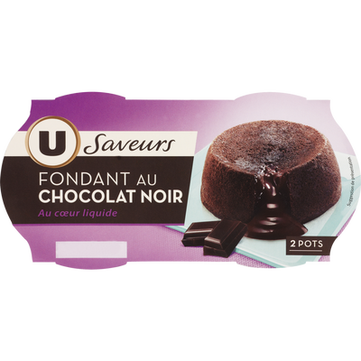 Gateau Au Chocolat Coeur Fondant U Les Saveurs U Saveurs 2x90g Shoptimise