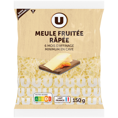 Fromage au lait pasteurisé meule du Besac râpé 33%mg - U - 150 g