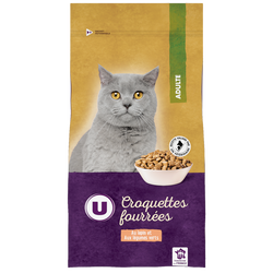 Croquettes Fourrees Pour Chat Adulte Au Lapin Et Legumes Verts U Paquet De 2kg Super U Hyper U U Express