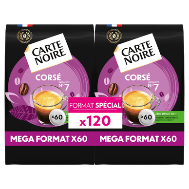 Café en dosette individuelle - Carte Noire - 60 dosettes