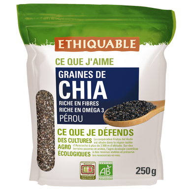 Graines de Chia Bio du Pérou - Sachet de 250 g