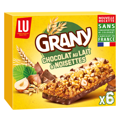 Barres de céréales saveur chocolat sans gluten, U (138 g)