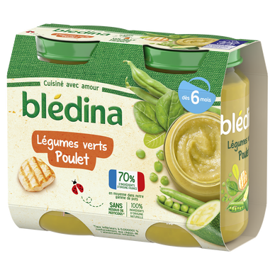 Essayez Blédina Petits pots bébé légumes colin 2x200g