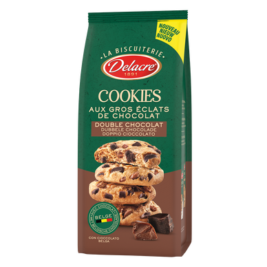 Biscuits cookies double chocolat DELACRE 136g - Super U, Hyper U, U Express  