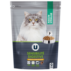 Croquettes Premium P Chat Sensibilite Digestive Riches En Dinde Et Enriz U 1 5kg Super U Hyper U U Express