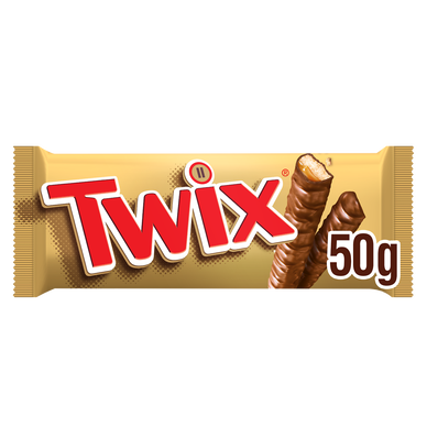 Biscuit au Caramel Enrobé au Chocolat au Lait Twix 50g