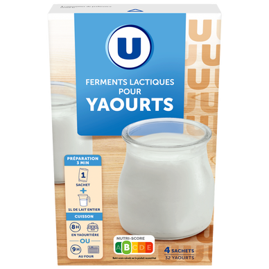 Ferments lactiques pour yaourts, 8g - Super U, Hyper U, U Express