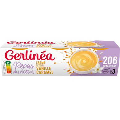 Coupelle Crème vanille repas minceur GERLINEA - x 3, 630g - Super