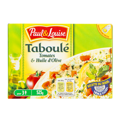 Taboulé tomates huile d'olive PAUL & LOUISE, Boîte de 525g - Super