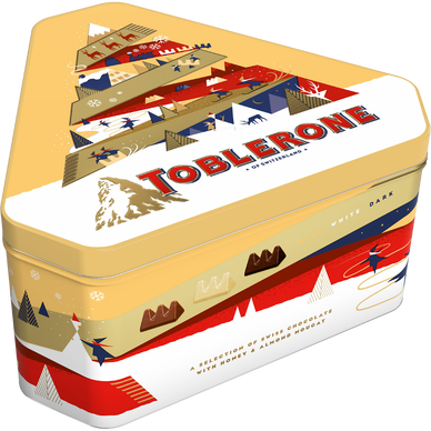 Boîte de mini-Toblerone saveur chocolat lait, noir et blanc - TOBLERONE