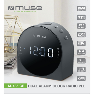 Radio réveil projecteur MUSE M-178PW blanc - Super U, Hyper U, U Express 
