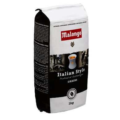 Café grains Italian style MALONGO, paquet 1kg - Super U, Hyper U, U Express  