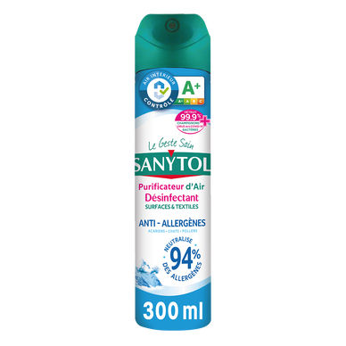 Sanytol Purificateur d'air Désinfectant Anti-Allergènes Grand Air 300ml