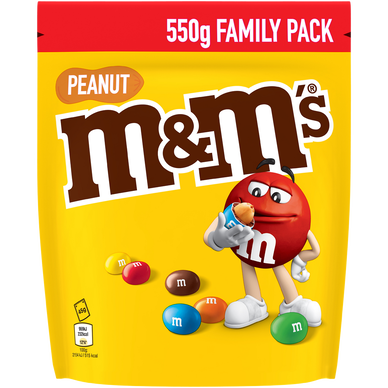 Bonbons cacahuètes chocolat M&M'S : le paquet de 550 g à Prix