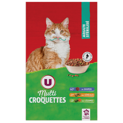 Croquettes Pour Chat Adulte Sterilise Au Saumon Cereales Et Legumes U Paquet De 400g Super U Hyper U U Express