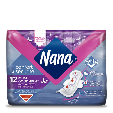 LOT DE 5 - Nana Ultra Goodnight Extra Large - Serviettes hygiénique pour la  nuit x9 - Cdiscount Au quotidien