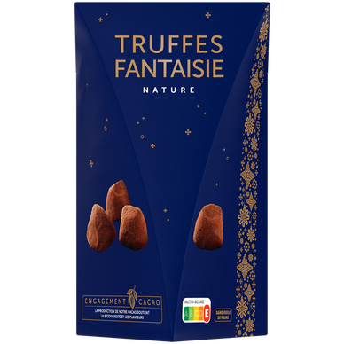 Truffes fantaisie au chocolat noir bio : boîte de 12 truffes ✨