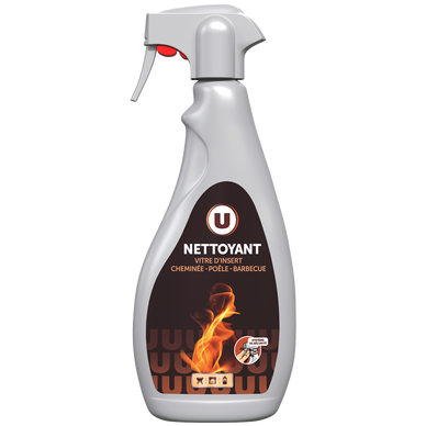 Nettoyant pour vitre d'insert cheminée poêle et barbecue Spray, U