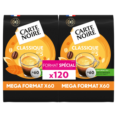 Café dosettes Compatibles Senseo Classique n°5 CARTE NOIRE : la