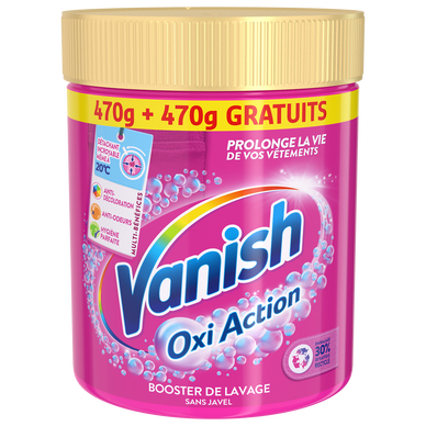 Vanish - Poudre détachante textiles blancs Oxi action (470g)