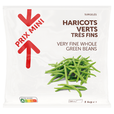 Haricots verts extra-fins surgelés - Notre Jardin - 1 kg