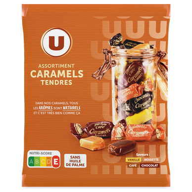 Bonbons sans sucres saveur caramel, U (120 g)  La Belle Vie : Courses en  Ligne - Livraison à Domicile