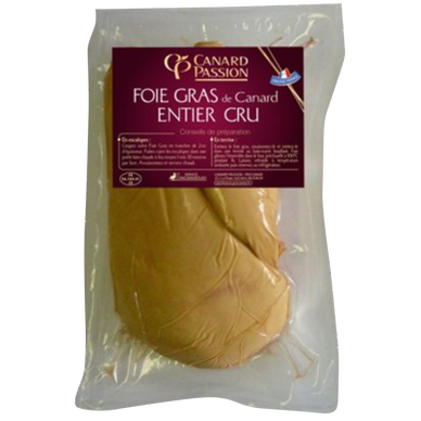 Foie gras de canard cru premier choix 680/800 G