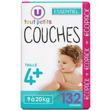 Couches douce nature taille 4+ LOTUS BABY x35 - Super U, Hyper U
