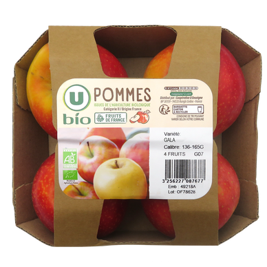 Pommes bicolores CARREFOUR BIO : la barquette de 6 à Prix Carrefour