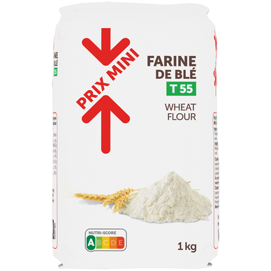 Farine de blé T55 Leader Price 1kg sur