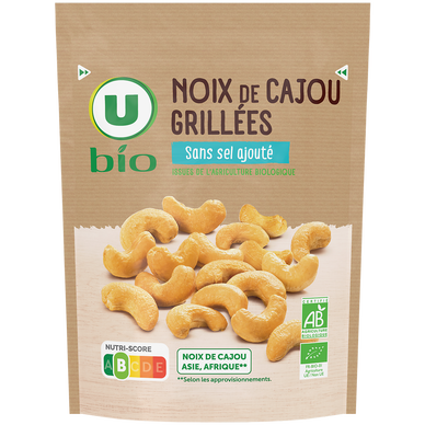 Noix de cajou grillées sans sel ajouté BIO, U Bio(100 g)