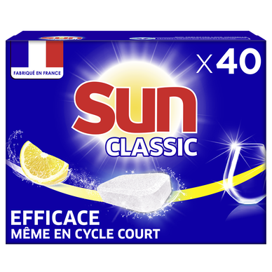 Tablettes lave-vaisselle Sun Classic citron (x40)