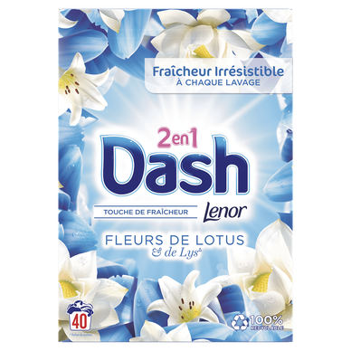 Lessive poudre 2en1 fleur de lys, Dash (2,6 kg)  La Belle Vie : Courses en  Ligne - Livraison à Domicile