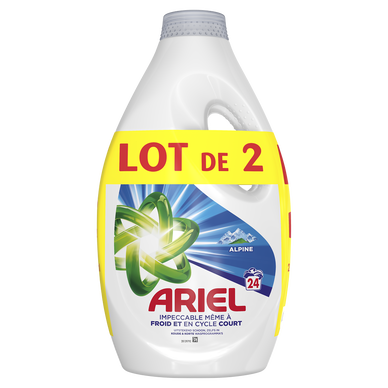 Ariel Liquide Détergent ALPINE 2X24D - Super U, Hyper U, U Express 