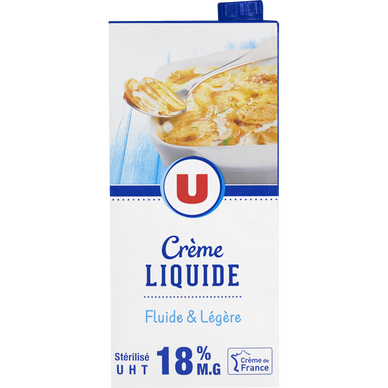 Creme UHT liquide 18%MG 1L