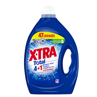 XTRA Total - Lessive Liquide - Lot de 2 x 2,2L - 88 lavages