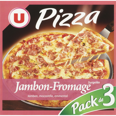 PLAQUE PIZZA JAMBON/FROMAGE 80P