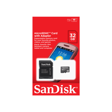 Carte Micro SD SANDISK Ultra microSDHC 32Go + SD adapteur