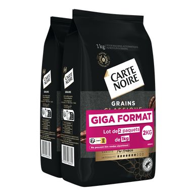 Café grain classic CARTE NOIR 2x1kg - Super U, Hyper U, U Express 